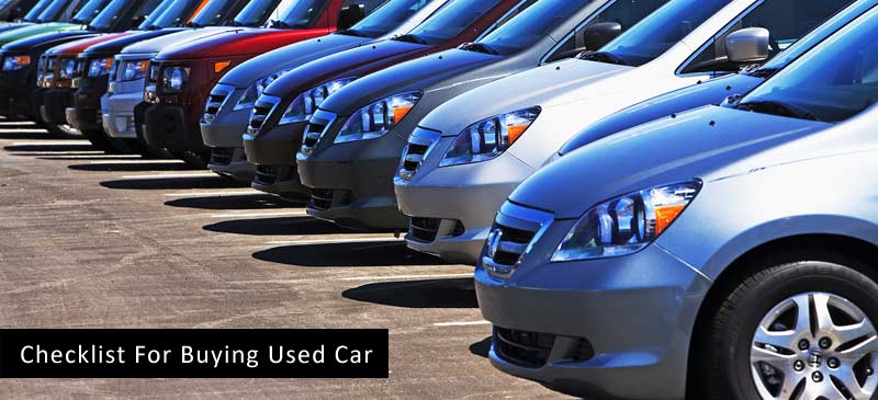 Checklist For Buying Used Car